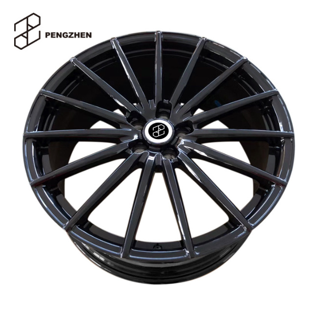 Pengzhen 19 Inch 5x112 Front Lip Gloss Black Multi Spoke One Piece Forged Alloy Wheel For BMW 6 Series