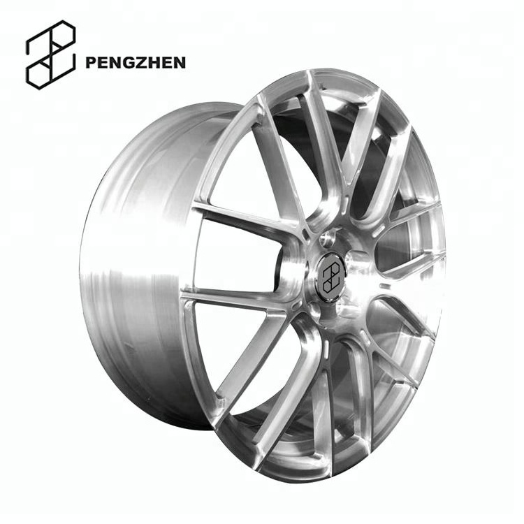 Pengzhen 7 spoke concave 18 19 20 inch 5x112 Brushed Silver Rims Alloy Wheel for Mercedes w210