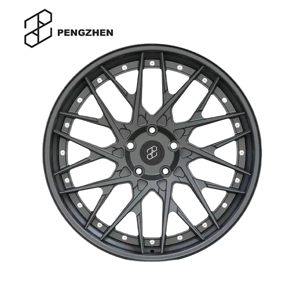 Pengzhen Wholesale Custom Matte Black Forged Two-piece Aluminum Alloy Car Rim 18 21 inch 5x120 Wheels for BMW