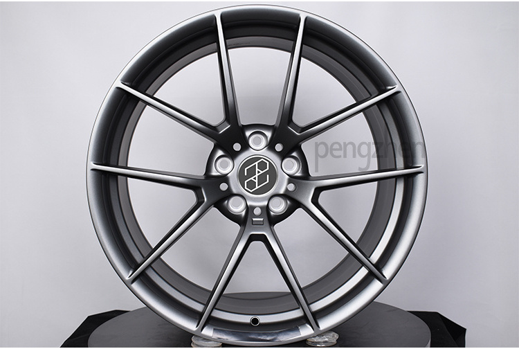 Pengzhen Gunmetal Grey 5 Spoke Car Monoblock Alloy Wheel Rims 20