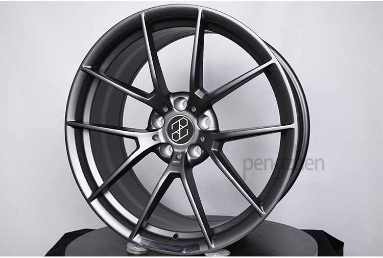 Pengzhen Gunmetal Grey 5 Spoke Car Monoblock Alloy Wheel Rims 20