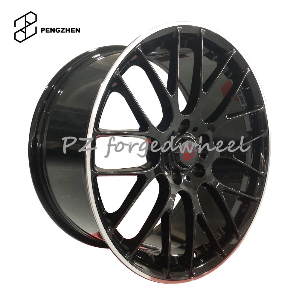 Pengzhen Black Gloss Rim Spray 17 inch Machine Face 5 Lug Alloy Multi Spoke Forged Wheels Rims for  Porsche