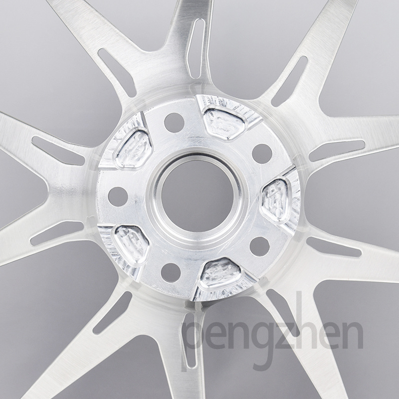 Pengzhen New Design 5 Double Spokes Rims Brushed Silver 18 inch 5x120 Aluminum Alloy Car Wheels for BMW F10