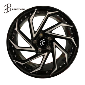 Pengzhen Monoblock machine face finishing Two-piece 5x114.3 18 19 20 Inch custom forged wheel for Honda Civic