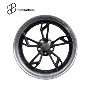 Pengzhen 20 inch Deep Dish 5 Spoke Matte Black Silver Rims Polishing Alloy Wheels  for Chevrolet Camaro