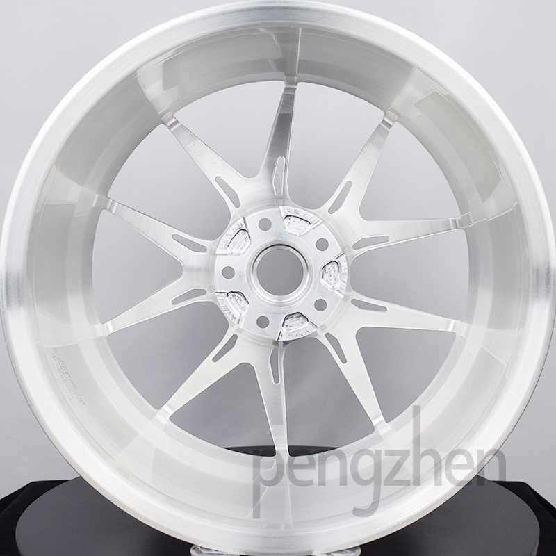 Pengzhen New Design 5 Double Spokes Rims Brushed Silver 18 inch 5x120 Aluminum Alloy Car Wheels for BMW F10