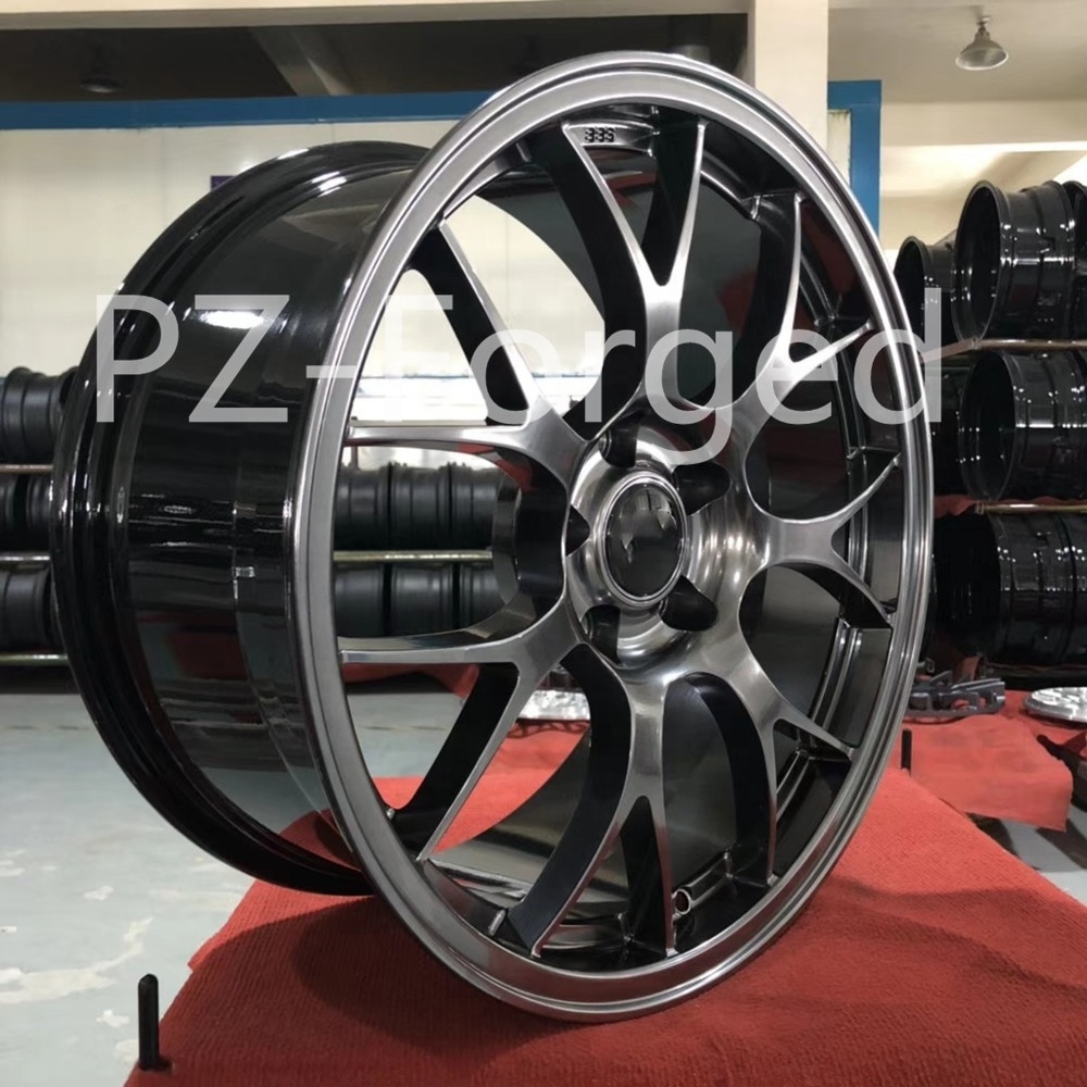 Pengzhen Hyper Black Monoblock 18 20 22 inch 5 Holes 7 Spoke Forged Alloy Aluminum Rims For BMW e60 Mercedes