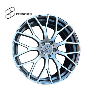 Pengzhen Deep Steel Gray Machine Face Forged Rims Alloy Wheel 19 20 21 22 Inch 5x112 5x130 Passenger Car Wheels For Brabus Car