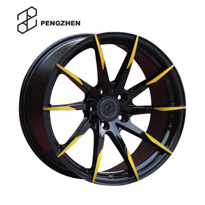 Pengzhen Red Monoblock High Quality Custom 5 Lug 18 19 20 21 inch Wheels Alloy Car Rims for Porsche 911