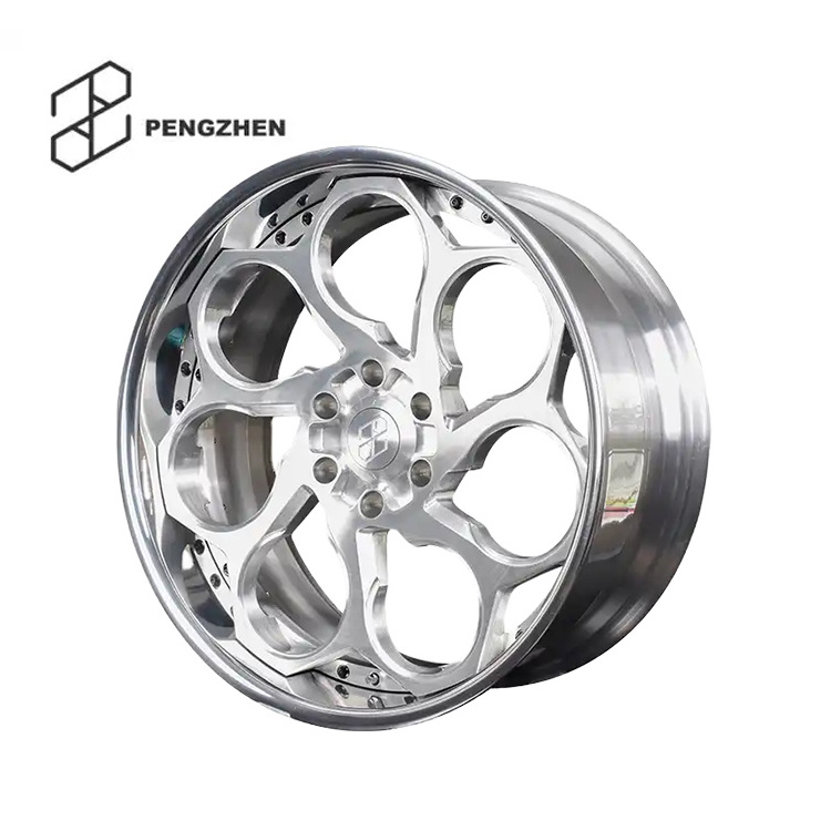 Pengzhen 22x10 6x139.7 Polishing And Center Brushed Forged 2 Piece Wheel Rim For LEXUS GX 460 SUV 2016