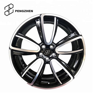 Pengzhen satin black and sliver machined lip 19 20 21 inch 5x112 forged alloy wheels rims for Bentley