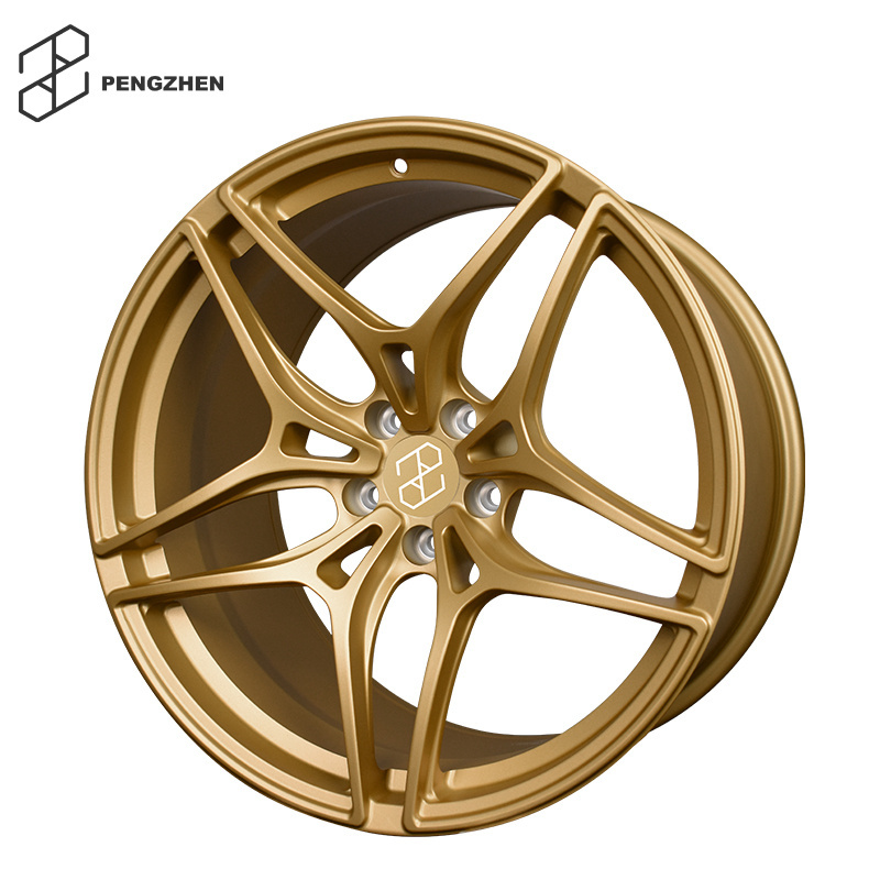 Pengzhen 5 Spoke Alloy Forged  Wheels Bronze 18 22 inch Monoblock Black Silver Rims  for McLaren 600LT 765LT 720S F1