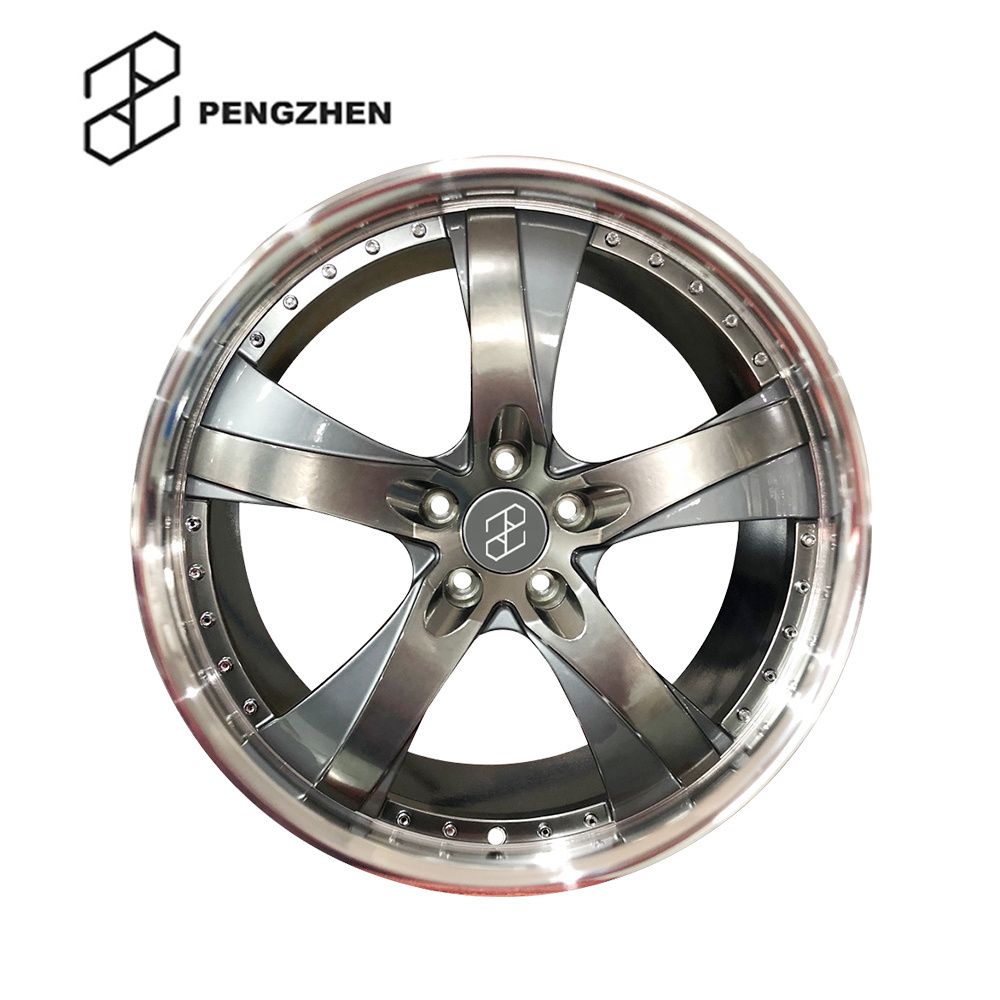 Pengzhen passenger car 5x120 17 18 19 20 21 22 23 24 inch gun gray and dark gray rims wheels for BMW