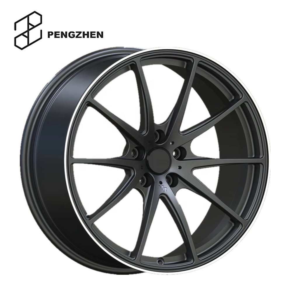 Pengzhen Monoblock Alloy Paint Multi Spoke Wheels Matte Black 17 18 inch Rims  for Audi a5 2011 2018