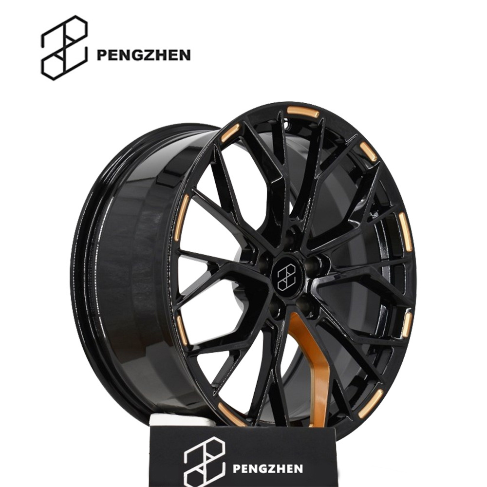 PENGZHEN  Chromatography Orange And Black  forged Aluminium Alloy Wheels Rims with 5 hole 19 20 21 Inch  For BMW