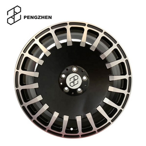 Pengzhen 18 19 20 inch 5x112 Matt Black Diamond Cut Multi Spoke Alloy Wheels CNC for Mercedes Benz