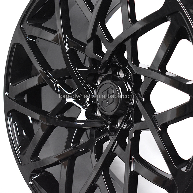 Pengzhen 20 inches Multi Spoke Lip Gloss Flower Black Alloy Staggered-Wheels 5x120 Car Rims for Land Rover Defender 2020