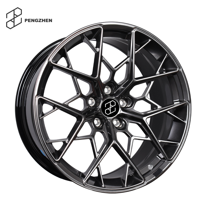 Pengzhen Monoblock Hyper Black 18 19 inch 5x112 9.5 Car Rims Forged Aluminium Alloy Wheels For 2004 BMW 530i