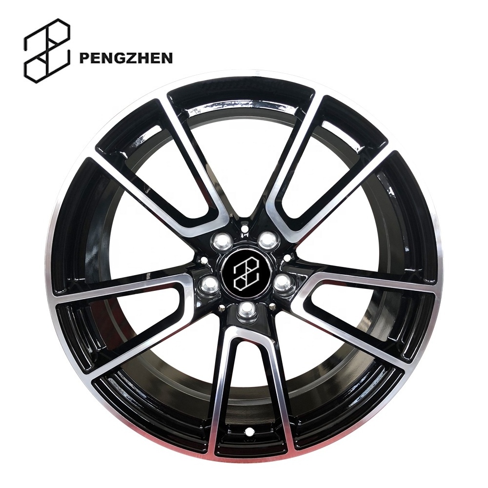 Pengzhen Hot Selling 17 18 inch Black Shining Face 5 Spoke Machines 5x105  Car Alloy Wheel Rim for Chevy bolt