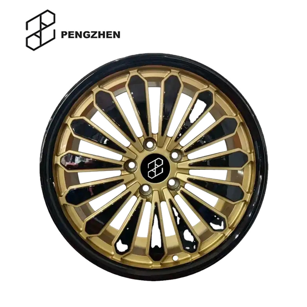 Pengzhen 20 22 inch 5x112 Black and Gold Bronze Monoblock Forged Wheels Rims for Amg Mercedes benz