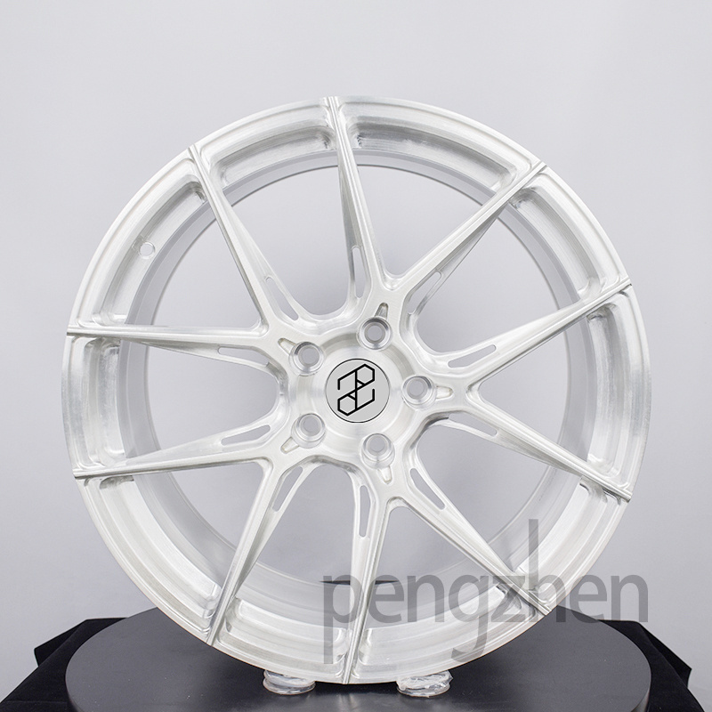 Pengzhen New Design 5 Double Spokes Rims Brushed Silver 18 inch 5x120 Aluminum Alloy Car Wheels for BMW F10