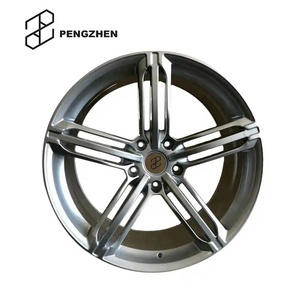 Pengzhen 18 inch Alloy CNC Car Wheels Glossy  Colour Rims 5 spoke 5x112 20 inch Black Silver for Audi q5 q7