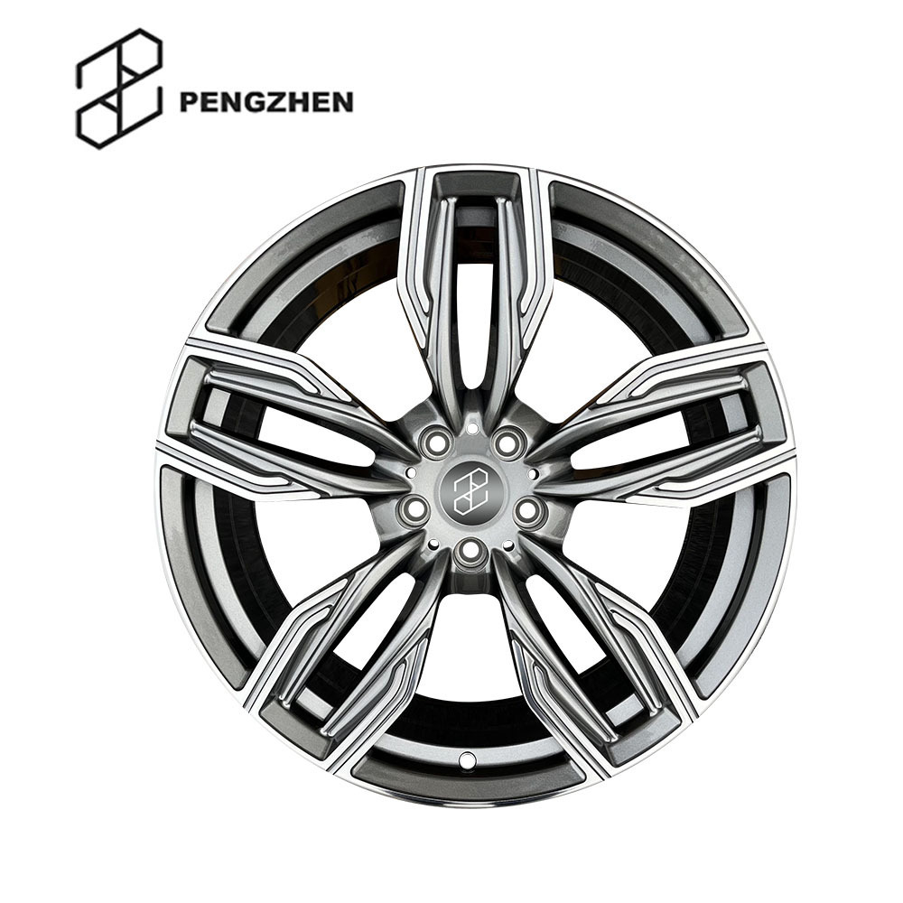 Pengzhen 18 Inch 5x112 5x120 8.0j Deep Steel Gray Car Surface Wheels Five Spoke Alloy Car Forged Wheels Rims For BMW