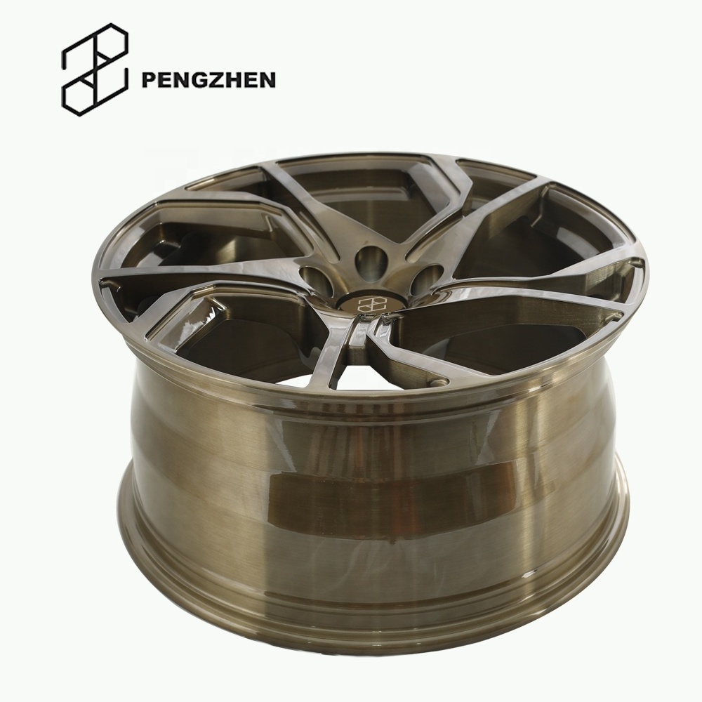 Pengzhen custom  22 inch 5x120 brushed finishing forged aluminum wheel car rims for Range Rover Sport