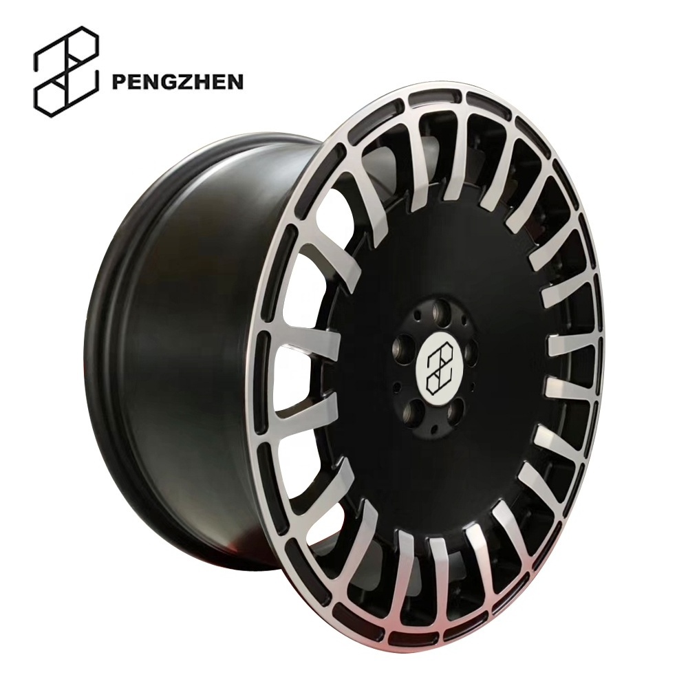 Pengzhen 18 19 20 inch 5x112 Matt Black Diamond Cut Multi Spoke Alloy Wheels CNC for Mercedes Benz