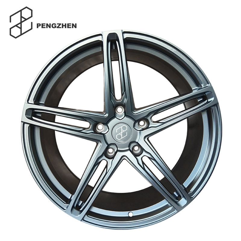 Pengzhen One-piece 5 Star Spoke Matte Gungray Finishing 22 inch 5x150 Rims Forged Wheels For Lexus LX