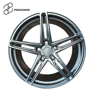 Pengzhen One-piece 5 Star Spoke Matte Gungray Finishing 22 inch 5x150 Rims Forged Wheels For Lexus LX