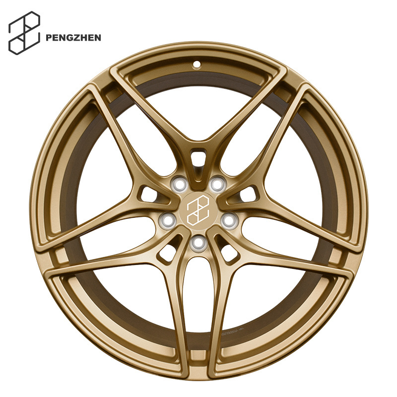 Pengzhen 5 Spoke Alloy Forged  Wheels Bronze 18 22 inch Monoblock Black Silver Rims  for McLaren 600LT 765LT 720S F1