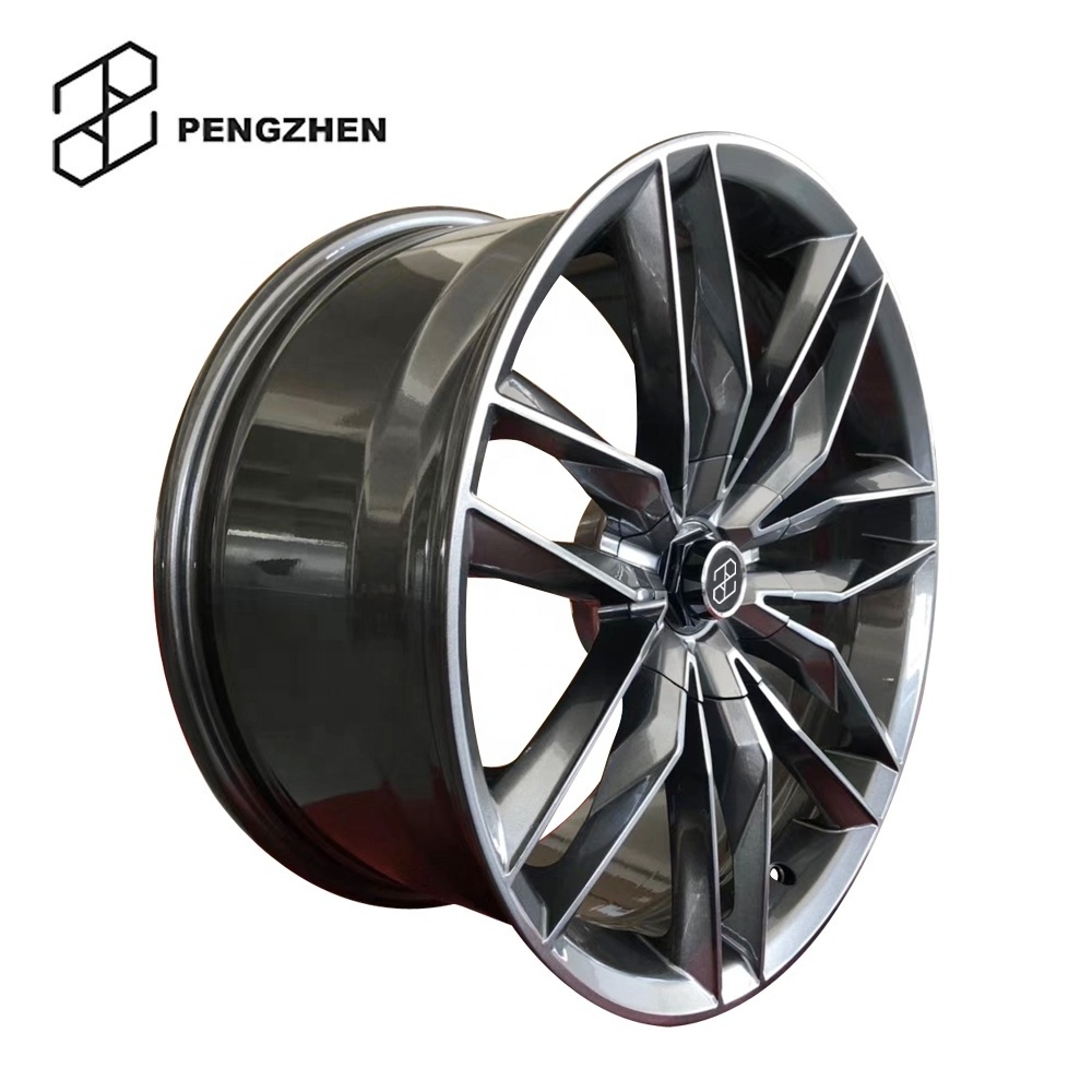 PENGZHEN wholesale custom gun mental gray 5x112 17 18 19 20 21 22 inch rims wheels for Audi sq5 sq7 a7