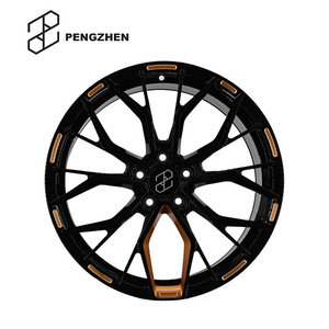 PENGZHEN  Chromatography Orange And Black  forged Aluminium Alloy Wheels Rims with 5 hole 19 20 21 Inch  For BMW