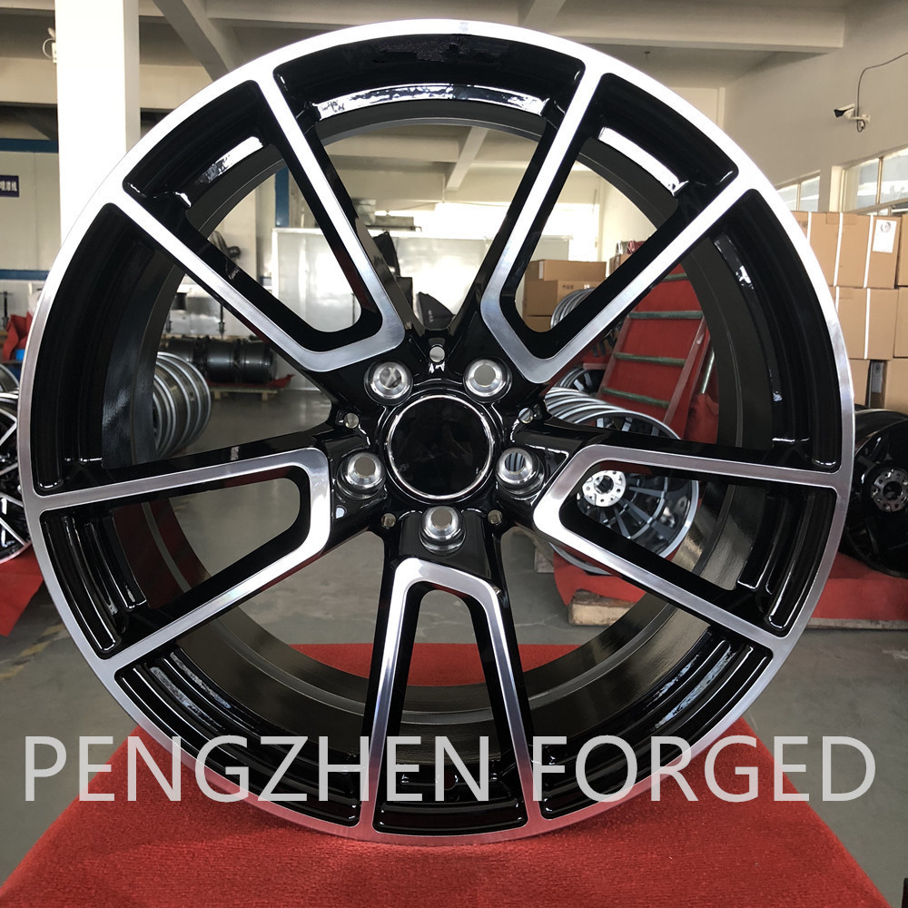 Pengzhen Hot Selling 17 18 inch Black Shining Face 5 Spoke Machines 5x105  Car Alloy Wheel Rim for Chevy bolt