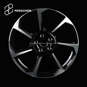 Pengzhen Aftermarket Black and Silver Car Rims 5 Holes 19 20 inch Forged Alloy Aluminum Wheels for Audi