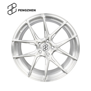 Pengzhen New Design 5 Double Spokes Rims Brushed Silver 18 inch 5x120 Aluminum Alloy Car Wheels for BMW F10