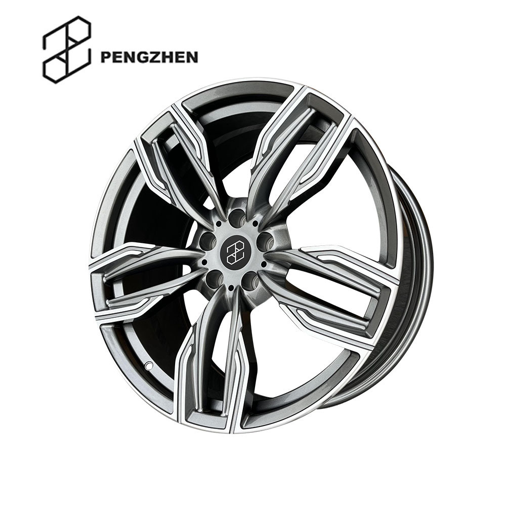 Pengzhen 18 Inch 5x112 5x120 8.0j Deep Steel Gray Car Surface Wheels Five Spoke Alloy Car Forged Wheels Rims For BMW