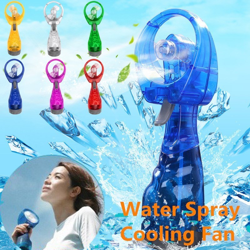 2018 New Plastic Handheld Bottle Water Mist Spray Misting Fan