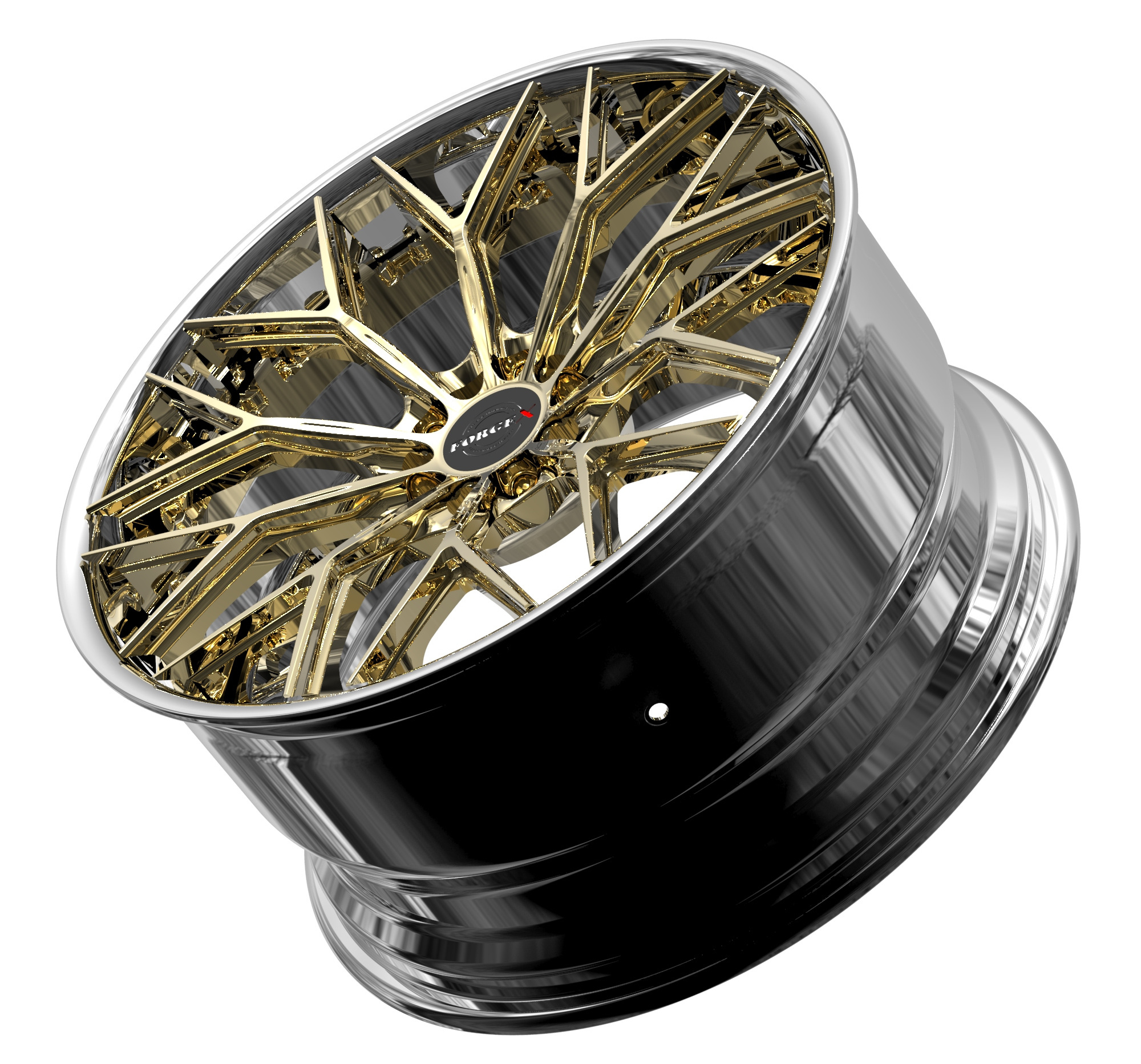 Customizable forged wheels forgiato 2 pcs chrome gold rim 17 18 19 20 21 22 23 24 inch rims 5x114.3 18 5x120 2/3 piece wheels