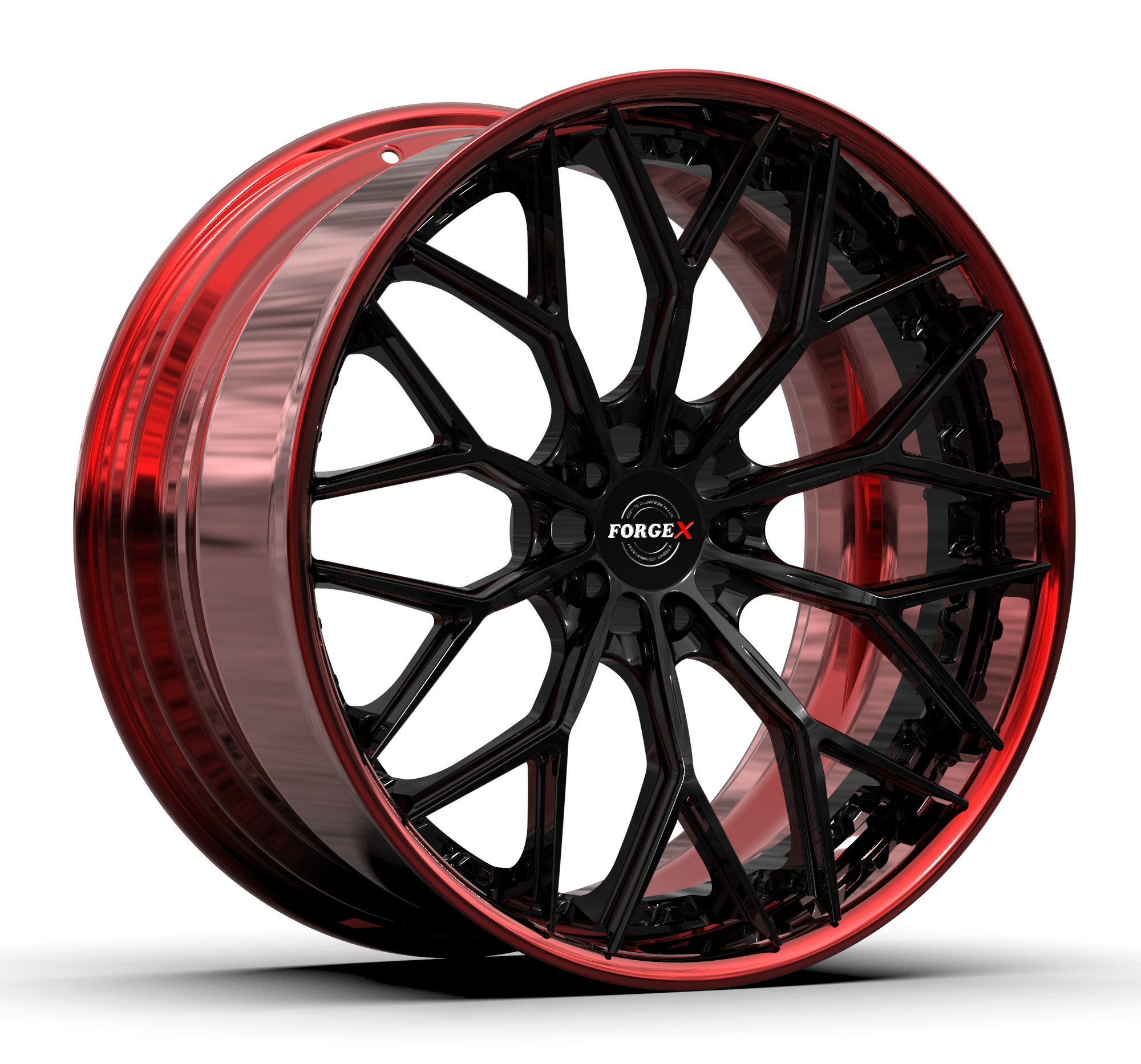 Customizable high quality black concave 2 piece forged wheels 19 20 21 22 23 inch deep dish polished brushed wheels car rims