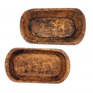 Wooden Dough Bowls Wholesale- Farmhouse Brown Rustic Wooden Dough Bowls Wooden Dough Bowl for Candle