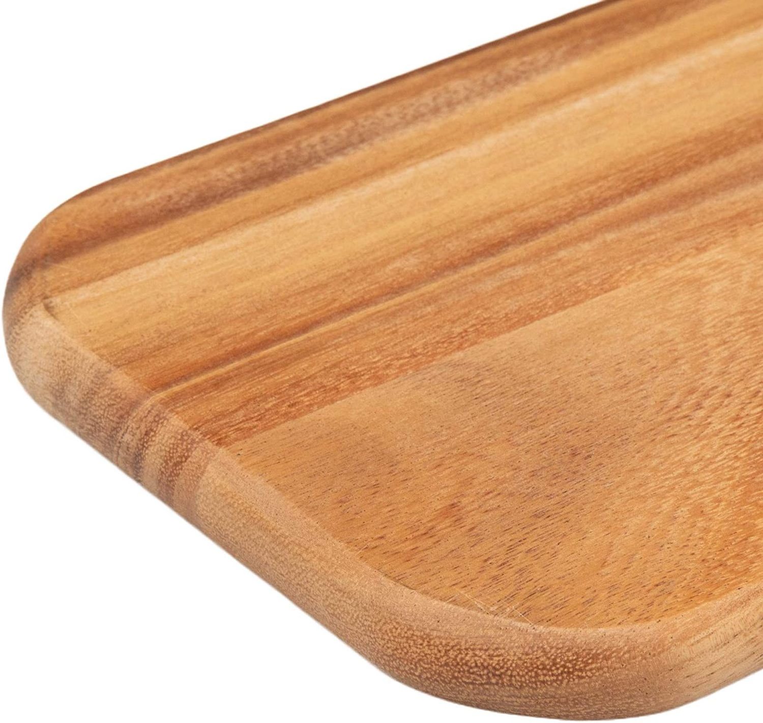 Acacia Wooden Cutting Board  Wood Board Serving Tray for Bread and Cheese with Handle