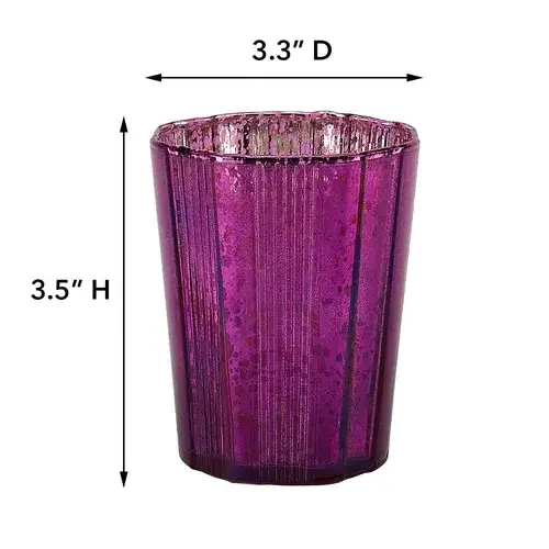 Handmade Home Glass Votive Holders (Purple) Votive Holders Christmas Decoration Low Price Ready to Ship