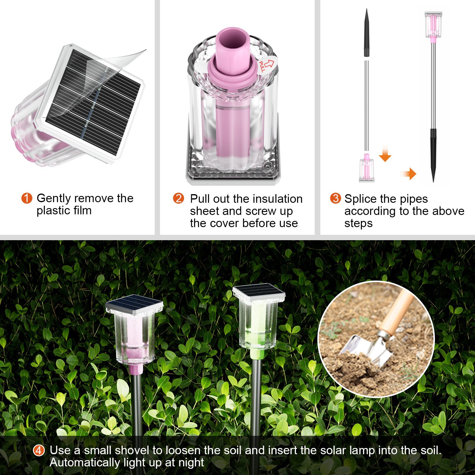 hot sales 6 colors outdoor solar panel waterpoof 600mAh solar landscape light for garden pathway driveway