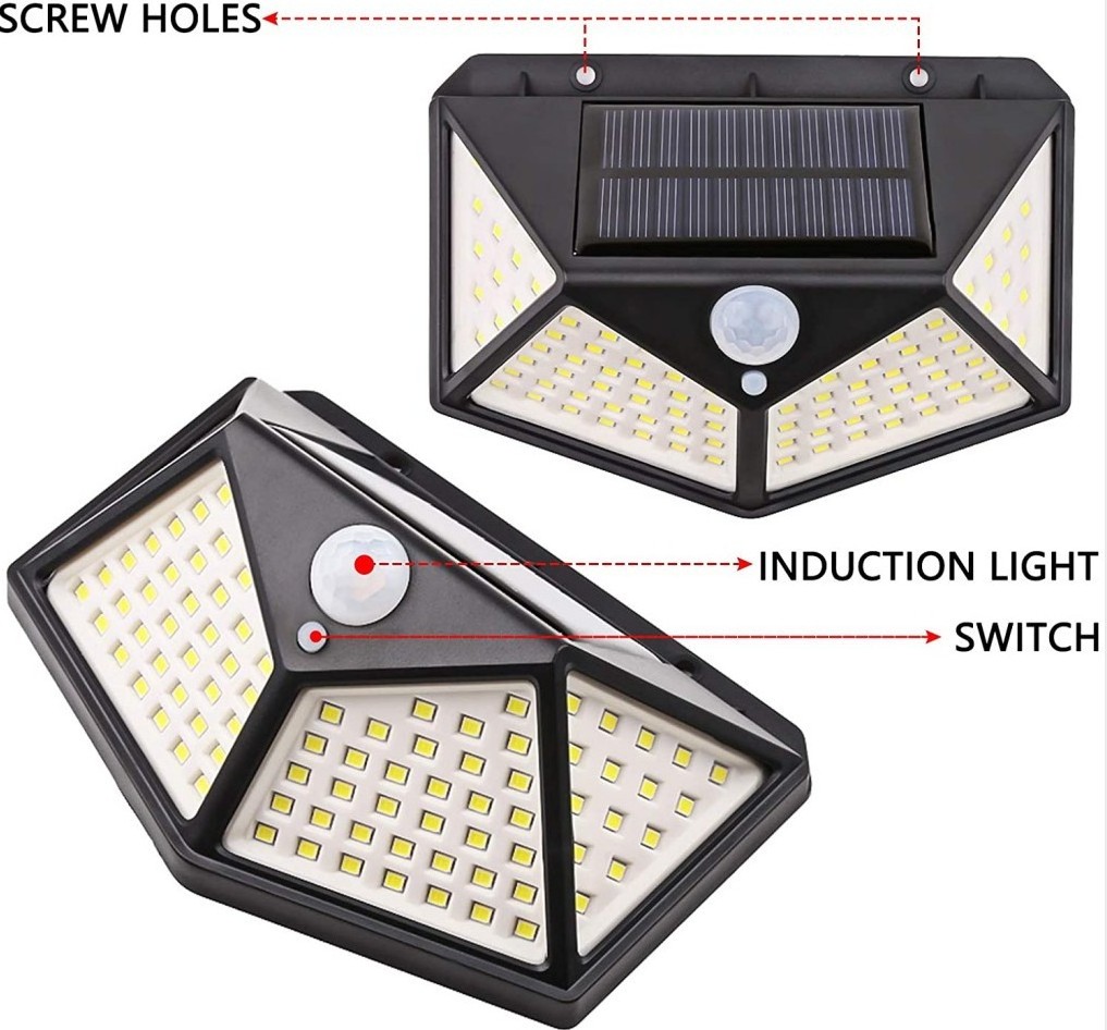 hot sale factory waterproof solar lights outdoor motion sensor led solar  wall light for courtyard outdoor lighting