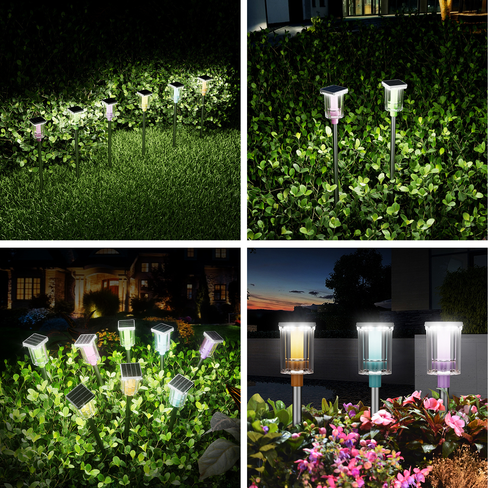 hot sales 6 colors outdoor solar panel waterpoof 600mAh solar landscape light for garden pathway driveway