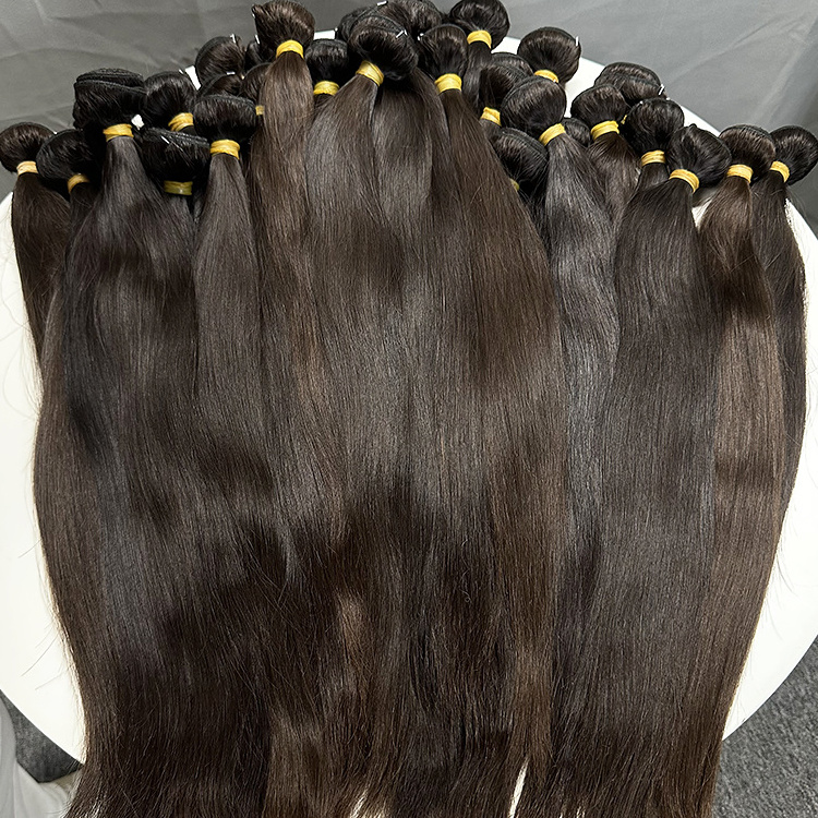 Wholesale Raw Single Donor Vietnamese Indian Natural Virgin Cuticle Aligned Human Hair Bundles Raw Mink Virgin Human Hair Vendor