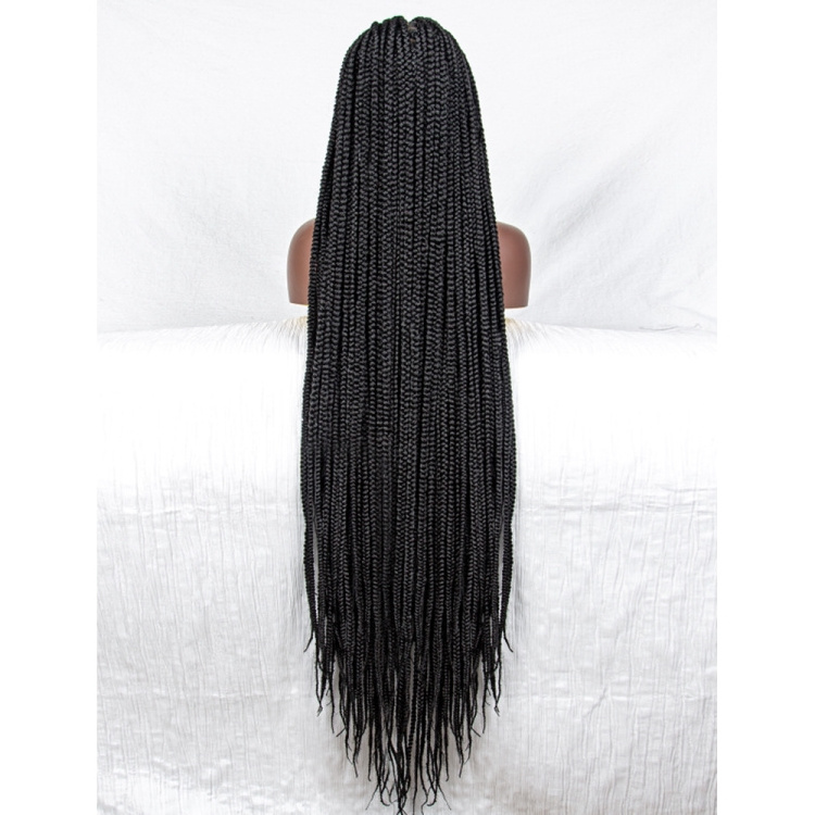 Wholesale Braided Wigs Synthetic Full Lace Braiding Wigs For Black Women 36 Inches Long Hair Wigs With Baby Hair