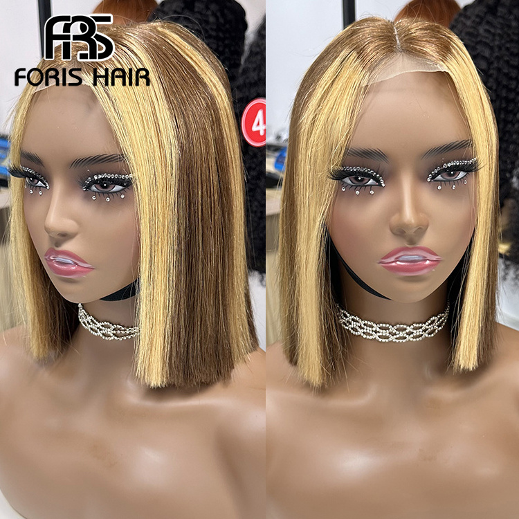 2x6 HD Lace Closure SDD Vietnam Bone Straight Hair Transparent Lace Bob Short Wig Short 12A Raw Hair for Black Women Human Hair